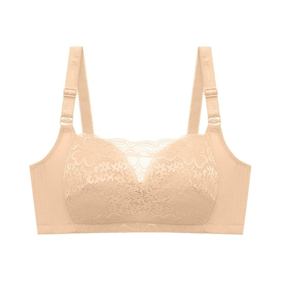 yillto Lace Bra for Women Full Coverage Push up T-Shirt Bralette Support Wireless Comfort Bralettes