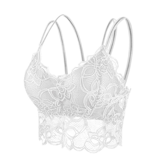 yillto Lace Bralette for Women's V Neck Tank Top Spaghetti Strap Tube Slim Camisole Cropped Tops