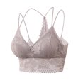 thumbnail image 1 of yillto Lace Bralette for Women's V Neck Tank Top Spaghetti Strap Tube Slim Camisole Cropped Tops, 1 of 6