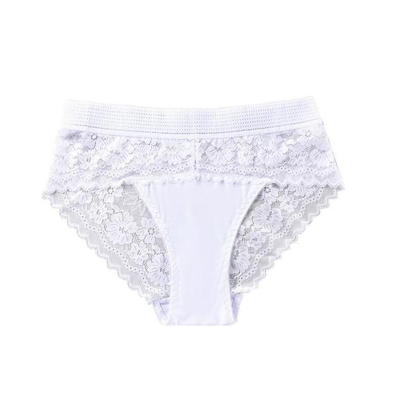 yillto Lace Briefs for Women's Plus Size High Waist Thongs Panties Ladies Comfy Bikini Underwear