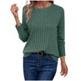 thumbnail image 1 of yillto Lightweight Sweaters for Womens Basic Long Sleeve Ribbed Knit Crew Neck Pullover Dressy Tunic Tops, 1 of 6