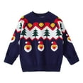 yillto Little Boys Girls Christmas Sweaters Trendy Crew Neck Long