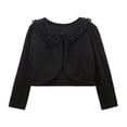 thumbnail image 1 of yillto Little Girl Cute Cardigan Round Neck Long Sleeve Lace Button Cardigan Stylish Casual Cardigan Jacket, 1 of 3