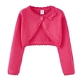 thumbnail image 1 of yillto Little Girl Knitted Sweater Cardigan Cute Round Neck Long Sleeve Cardigan Jacket Girls Sweater Coat, 1 of 4