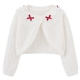 thumbnail image 1 of yillto Little Girl Knitted Sweater Lightweight Cardigan Cute Round Neck Long Sleeve Girls Sweaters Coat, 1 of 7