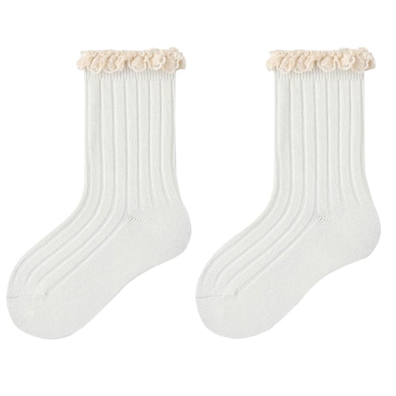 yillto Little Girls Cotton Socks Ankle Crew Sock Ruffle Hem Cute Toddler Girl Summer Socks Outfits