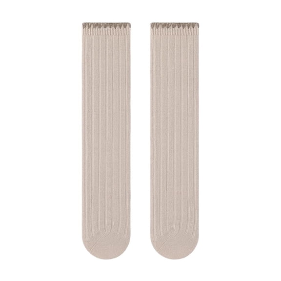 yillto Little Girls Cotton Socks Knee Length High Socks School Uniform Socks Breathable Kids Stockings