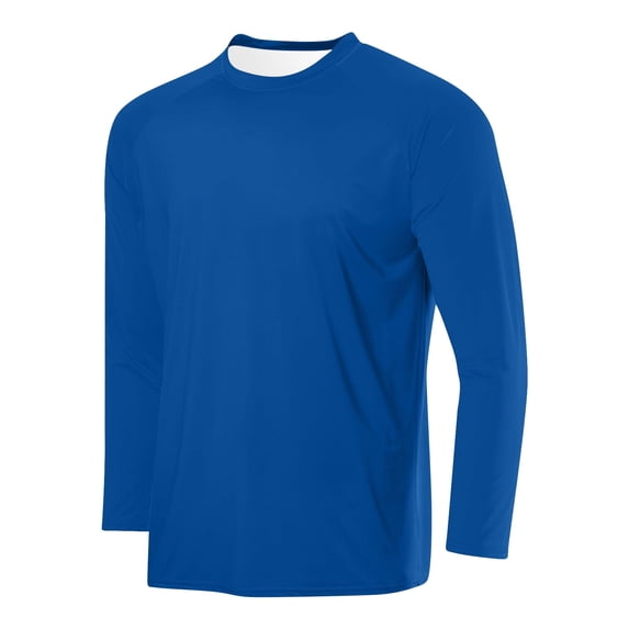 yillto Long Shirts for Mens Crewneck Pullover Solid Color Lightweight Workout Gym Men Shirt Tops