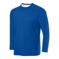 thumbnail image 1 of yillto Long Shirts for Mens Crewneck Pullover Solid Color Lightweight Workout Gym Men Shirt Tops, 1 of 2