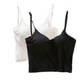 thumbnail image 1 of yillto Longline Sports Bra for Women Thin Straps Adjustable Workout Tank Tops Yoga Padded Camisole 2 Pack, 1 of 7