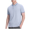 thumbnail image 1 of Maean Men Basic Big and Tall Golf Shirts Short Sleeve Collared Buttons Neck Causal Summer Blouse Tops, 1 of 5