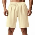 thumbnail image 1 of yillto Men Big and Tall Causal Shorts Loose Elastic Waist Drawstring Jogger Sweat Shorts with Pockets, 1 of 6