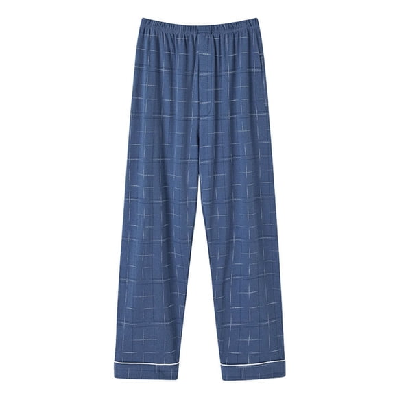 yillto Men Big and Tall Pajamas Pant Plaid Loungewear Bottoms Pjs Pants Elastic Waist with Pockets L-4XL