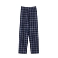 thumbnail image 1 of yillto Men Big and Tall Plaid Pjs Pant Loungewear Bottoms Pajamas Pants Elastic Waist with Pockets L-5XL, 1 of 3