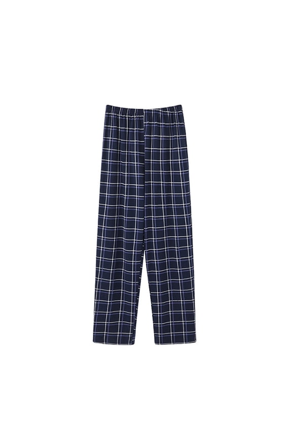 Men Big and Tall Plaid Pjs Pant Loungewear Bottoms Pajamas Pants Elastic Waist with Pockets L-5XL