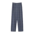 thumbnail image 1 of yillto Men Big and Tall Plaid Pjs Pant Loungewear Bottoms Pajamas Pants Elastic Waist with Pockets L-5XL, 1 of 3