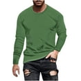 thumbnail image 1 of yillto Men Big and Tall Shirts Long Sleeve Basic Plain Tee Casual Crewneck Loose Solid Color Tshirts S-5XL, 1 of 5