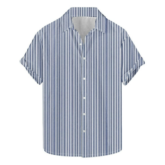 yillto Men Big and Tall Striped Shirts Lightweight Loose Color Block Tee Summer Trendy Beach Tshirts