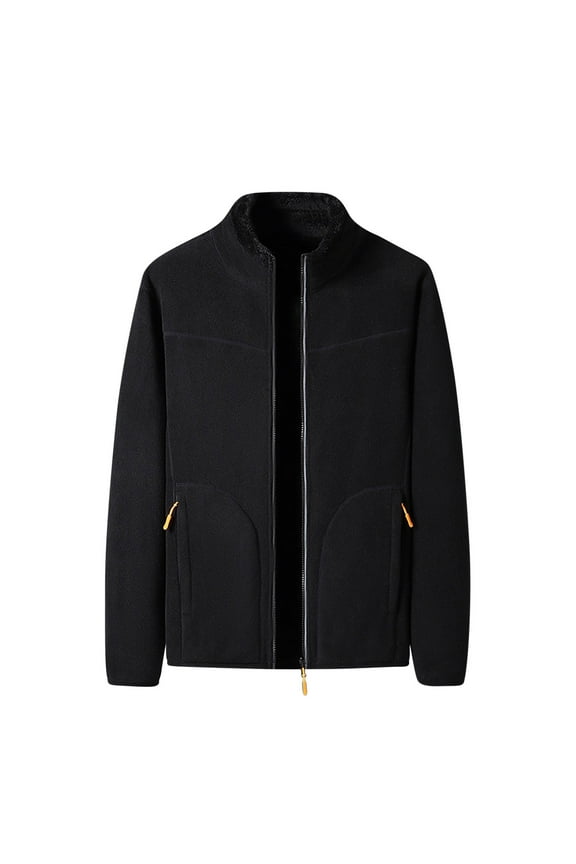 Men Jackets Big and Tall Coat Padded Lined Warm Fall Winter Zipper Stand Collar Causal Business Coats