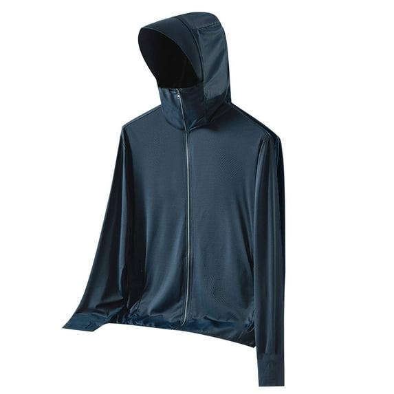 yillto Men Shirts Sun Protection Lightweight Jacket Clothing Fishing Hiking Hoodie Zipper Shirts for Mens