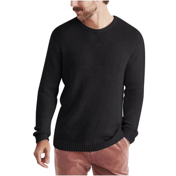 yillto Men Sweater Lightweight Crew Neck Long Sleeve Pullover Top Soft Knit Fall Winter Warm Sweaters