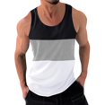thumbnail image 1 of yillto Men Tank Tops Sleeveless Crewneck Color Block Casual Loose Althetic Undershirt Vest Shirts, 1 of 5