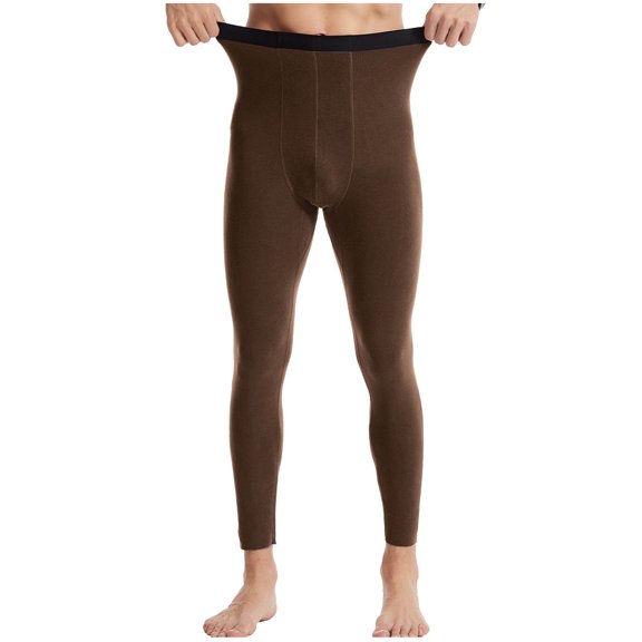 yillto Men Thermal Underwear Pants Slim Pants Athletic Leggings Winter Warm Base Layer Bottoms