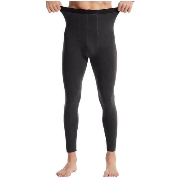yillto Men Thermal Underwear Pants Slim Pants Athletic Leggings Winter Warm Base Layer Bottoms