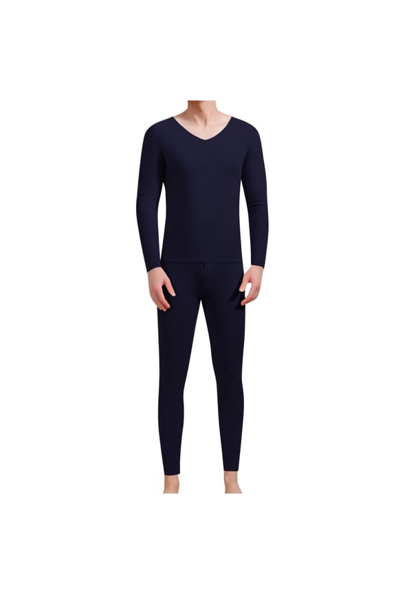 Men Thermal Underwear Set Soft Long Pant Set 2 Piece Warm Base Layer Top for Cold Weather L-4XL