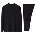 thumbnail image 1 of yillto Men Thermal Underwear Sets Crewneck Long Sleeve Warm Top and Sleepwear Lounge Pant 2 Piece, 1 of 2