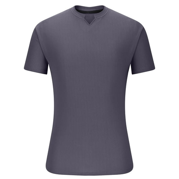 yillto Men Workout Shirts Short Sleeve Loose Gym Tshirts Solid Color Breathable Running Exercise Tees Tops
