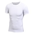 thumbnail image 1 of yillto Men Workout Tee Shirts Quick Dry Athletic Gym Running Short Sleeve Muscle Shirts for Mens, 1 of 4