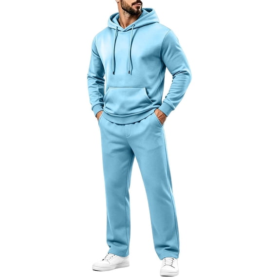 yillto Men's 2 Piece Tracksuit Sets Hooded Crewneck Sweatshirts and Joggers Sweatpants Sweatsuit