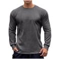 thumbnail image 1 of yillto Men's Casual Long Sleeve Shirts Lightweight Quick Dry Workout Running Athletic Comfy T-Shirts, 1 of 4