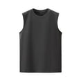 thumbnail image 1 of yillto Men's Cotton Sleeveless Muscle Shirt Casual Gym Workout Tshirts Solid Color Summer Tee Tops, 1 of 7