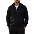 thumbnail image 1 of yillto Men's Jacket Full Zip Casual Sweatshirts Jackets Long Sleeve Mock Neck Coat with Pockets, 1 of 6
