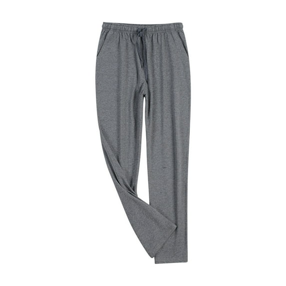 yillto Men's Lounge Pajama Pants Big and Tall Drawstring Elastic Waist Pants Baggy Comfy Pajama Pants