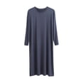 thumbnail image 1 of yillto Men's Nightshirt Long Sleeve Nightgown Soft Loose Sleepwear Nightwear Comfy Lounge Shirt, 1 of 7