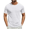 thumbnail image 1 of yillto Men's Short Sleeve Tshirts Casual Crew Neck Loose Tee Shirt Summer Solid Color Soft Tops, 1 of 6