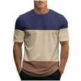 thumbnail image 1 of Maean Men's Tees Short Sleeve Crew Neck T Shirt Top Color Block Casual Loose 2025 Summer Outfits, 1 of 5
