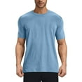 thumbnail image 1 of yillto Mens Basic Shirts Big and Tall Short Sleeve Crew Neck Slim Tees Solid Color Tshirts S-4XL, 1 of 7