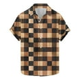 thumbnail image 1 of yillto Mens Big and Tall Plaid Shirts Button down Short Sleeve Lightweight Summer Beach Tshirts, 1 of 5