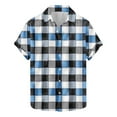 thumbnail image 1 of yillto Mens Big and Tall Plaid Shirts Button down Short Sleeve Lightweight Summer Beach Tshirts, 1 of 5