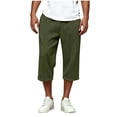 thumbnail image 1 of yillto Mens Capri Pants Sweatpants Elastic Waist Loose Capris Casual Fashion Athletic Pant with Pockets, 1 of 7