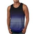 thumbnail image 1 of Maean Mens Cotton Tank Top Striped Color Block Sleeveless Crew Neck Loose Summer Workout Gym Tshirts, 1 of 5