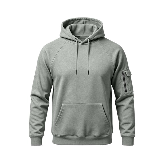yillto Mens Fleece Lined Sweatshirts Hooded Long Sleeve Pullover Cargo Sweatshirt with Pockets S-3XL