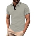thumbnail image 1 of yillto Mens Golf Shirts Short Sleeve Athletic Summer Tshirts Buttons down Collared Causal Tee for Mens, 1 of 5