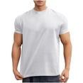 thumbnail image 1 of yillto Mens Muscle Shirts Lightweight Breathable Slim Athletic Tshirts Workout Gym Running Short Sleeve Tee, 1 of 4