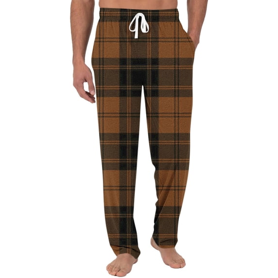 yillto Mens Plaid Pajamas Pants Joggers Loungewear Comfy Long Pjs Sleepwear Bottoms with Pockets