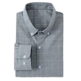 thumbnail image 1 of yillto Mens Plaid Shirts Flannel Button down Long Sleeve Lightweight Shirt Jacket Casual Dressy Shacket, 1 of 4